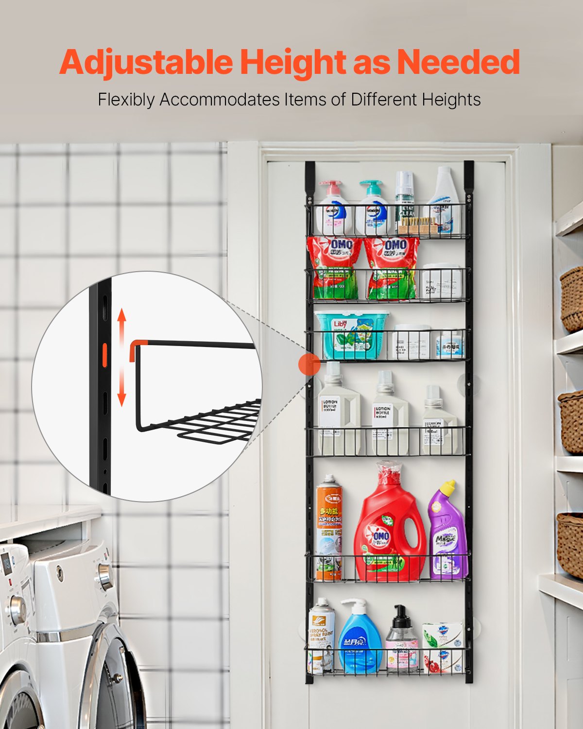 Turn Your Door Into a Pantry | 6-Tier Hanging Storage Rack