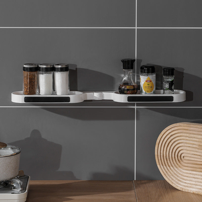 No-Drill Bathroom Wall Shelf | Foldable Adhesive Organizer for Sink, Shower & Countertop