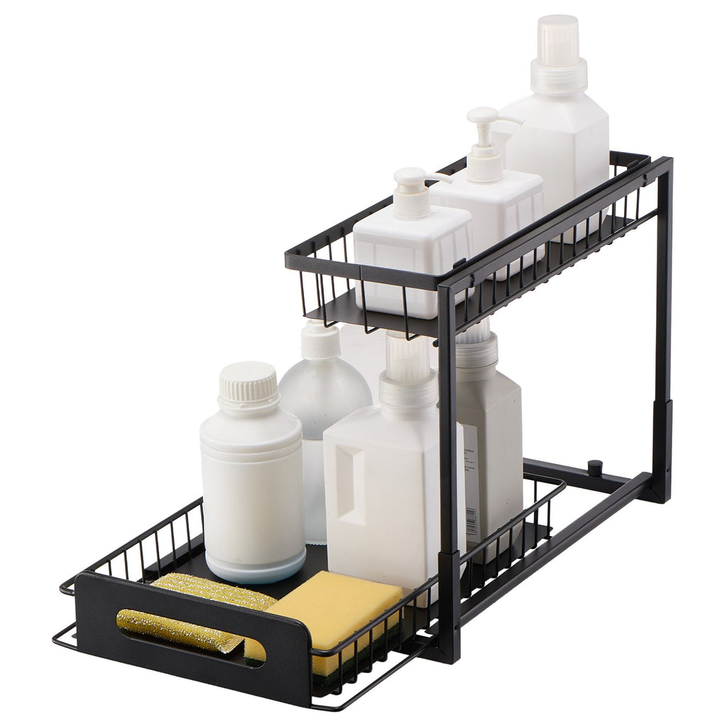 2-Tier Pull-Out Under Sink Organizer | Sliding Cabinet Basket for Kitchen & Bathroom