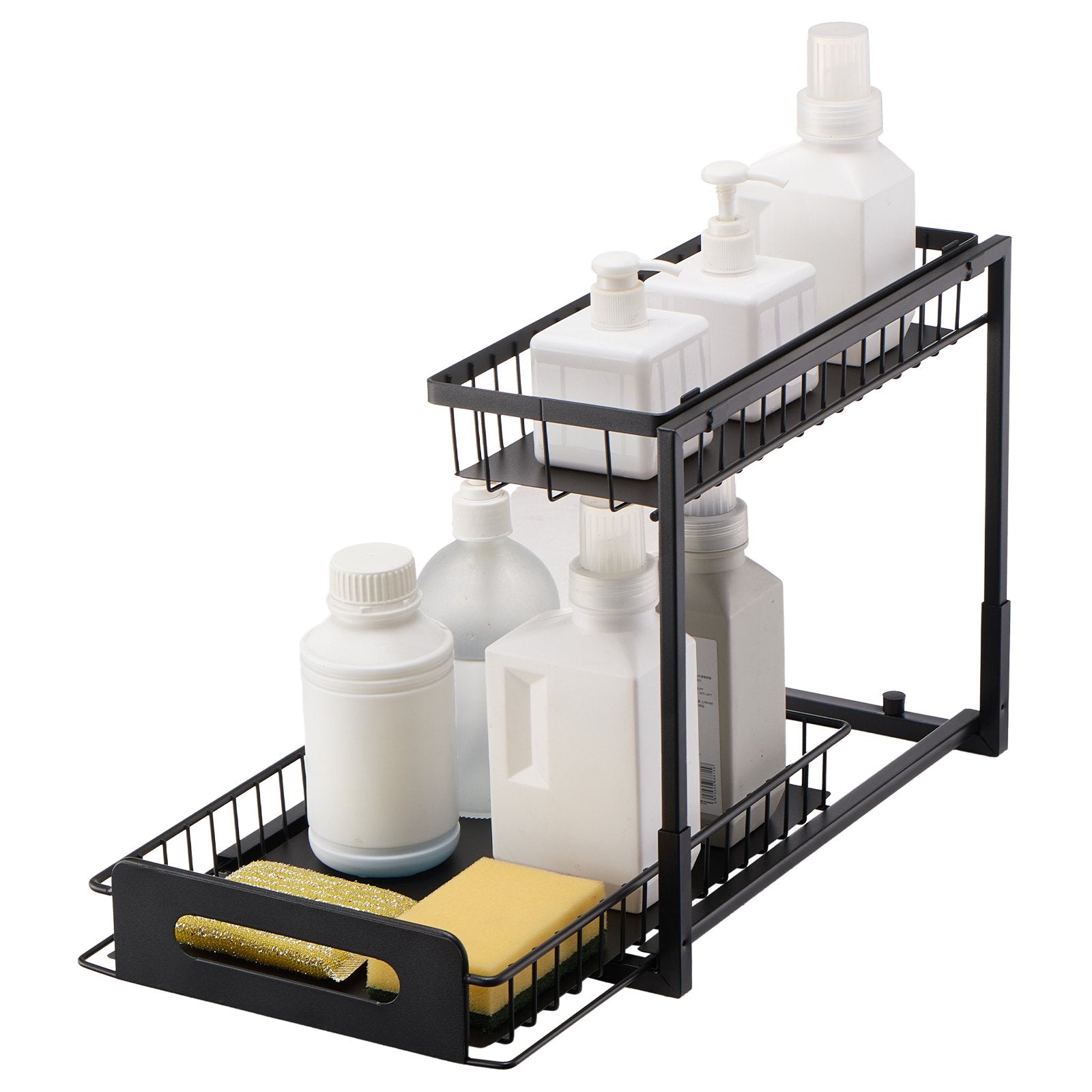 2-Tier Pull-Out Under Sink Organizer | Sliding Cabinet Basket for Kitchen & Bathroom